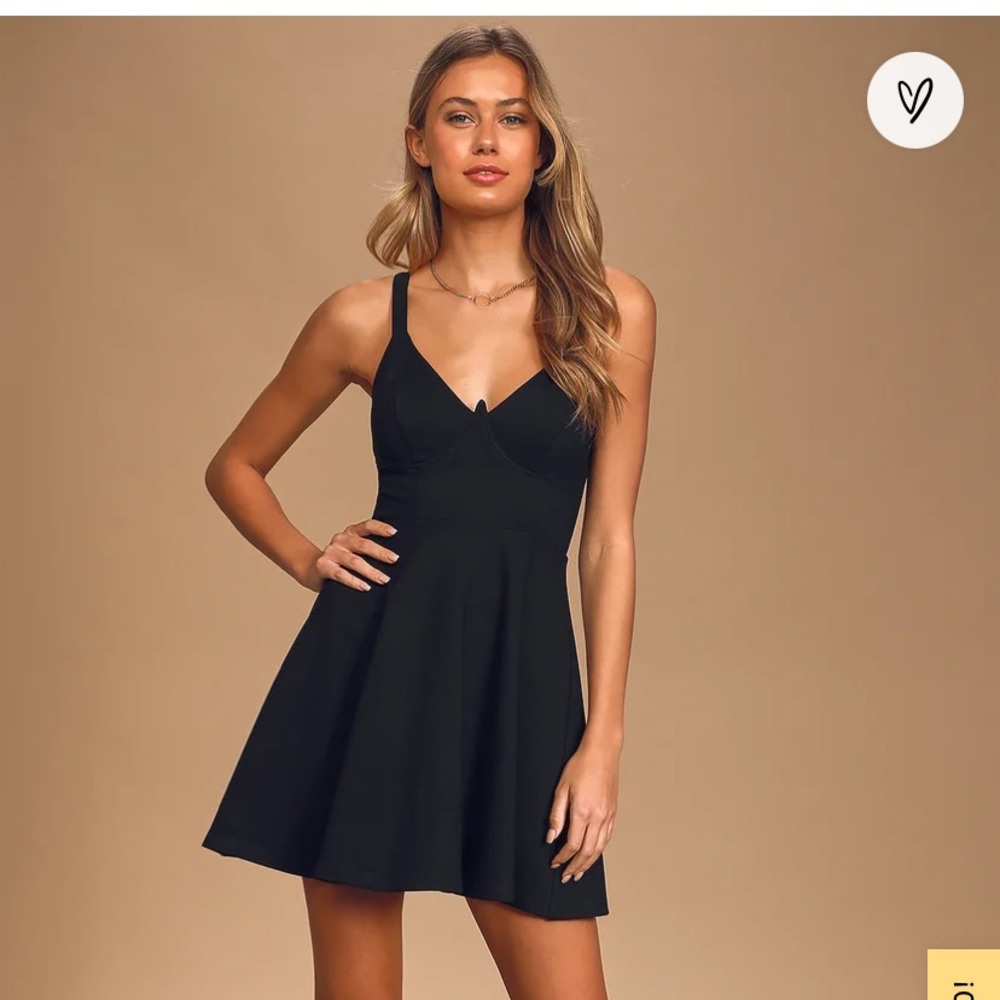 Lulu’s Little Black Skater Dress